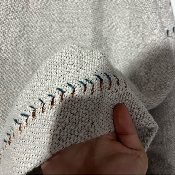 Lucky Brand Pullover Sweater Criss Cross Stitching Embroidery Western Size Small - Picture 7 of 8